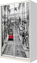 Шкаф-купе 2-х дверный с фотопечатью Лондон, трамвай